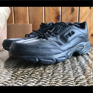 Black FILA memory foam sneakers